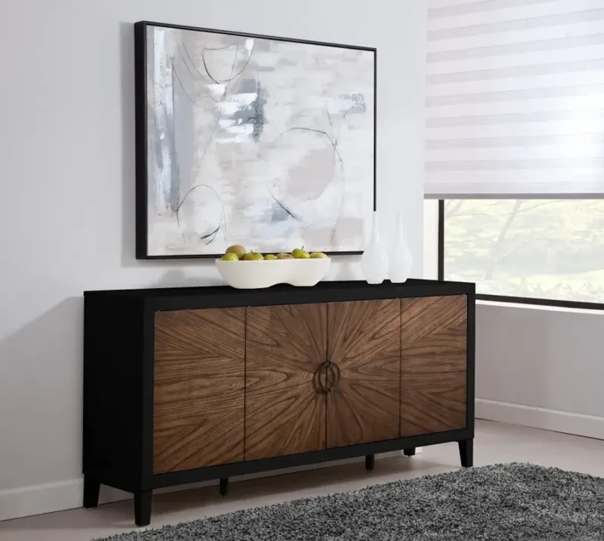 St. Tropez Brown and Black Console