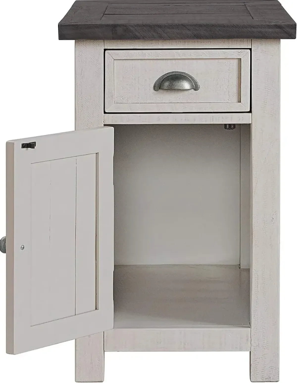 Monterey White and Brown End Table