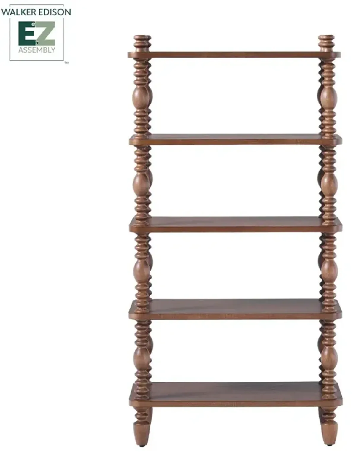 Vivienne Dark Wood Spindle Short Bookshelf