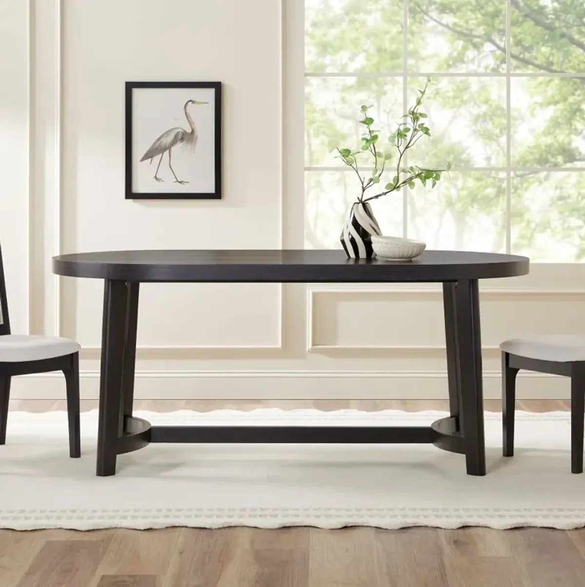 Nash Black Oval Dining Table