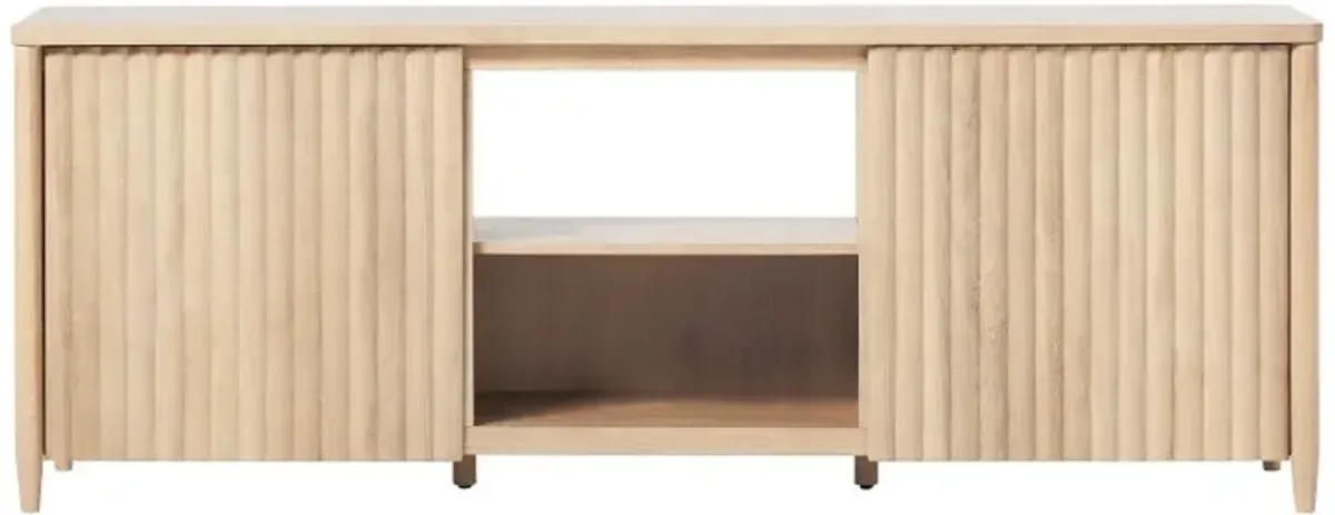 Flynn Coastal Oak 70" Reeded TV Stand