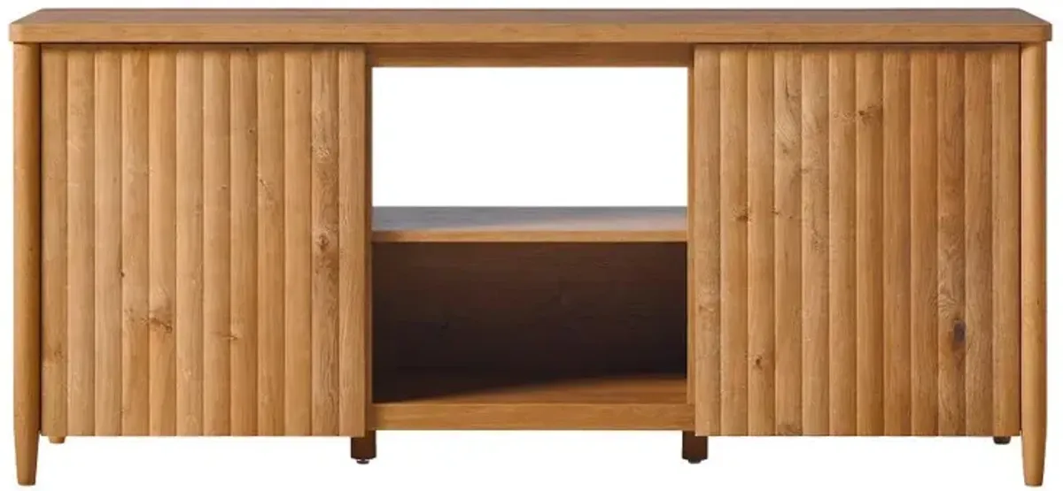 Flynn English Oak 58" Reeded TV Stand