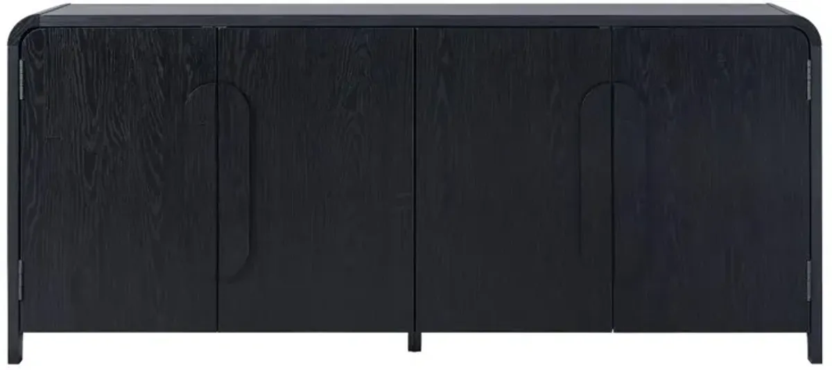 Chantelle Black 70" Curved TV Stand