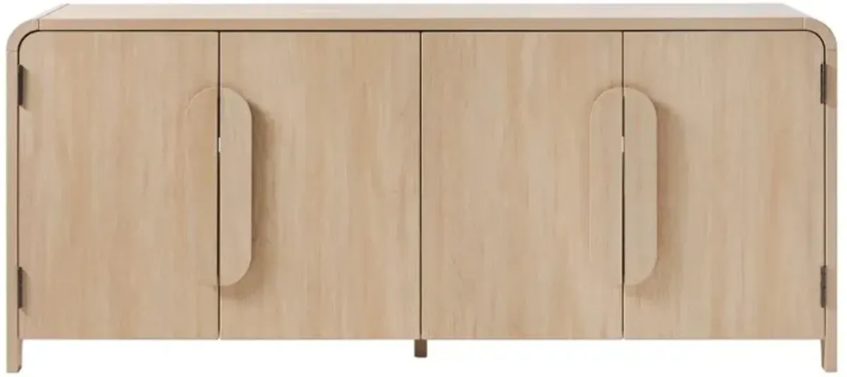 Chantelle Coastal Oak 70" Curved TV Stand
