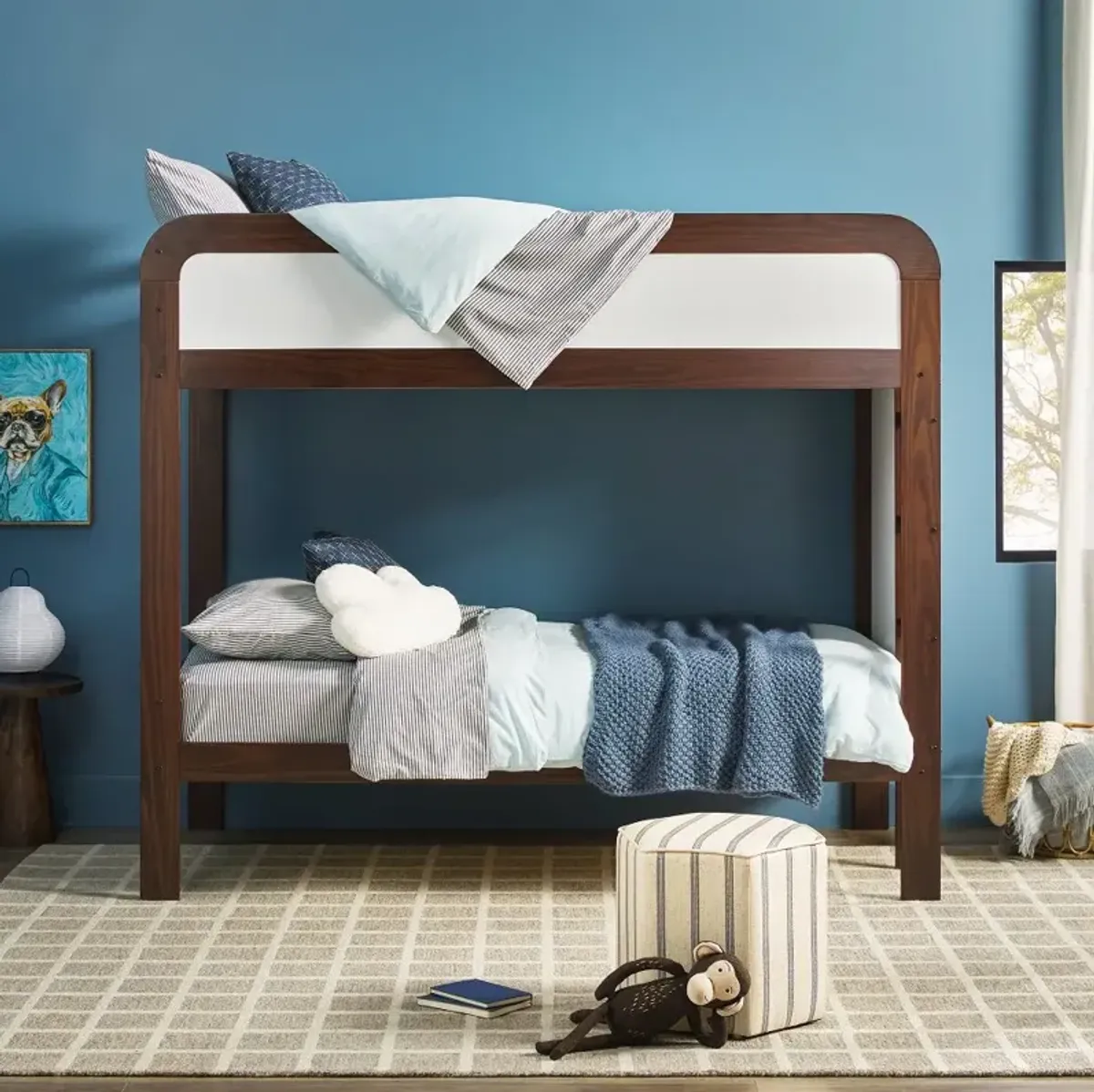 Adyn Walnut Twin over Twin Bunk Bed