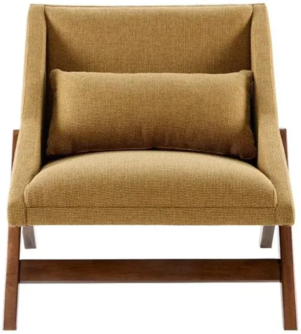 Boomerang Mustard Accent Chair