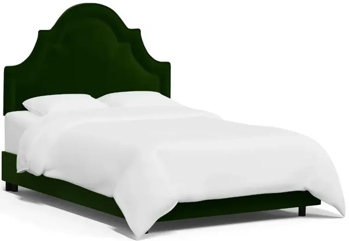 Rifle Paper Co Belmont Titan Emerald Velvet Cal-King Bed