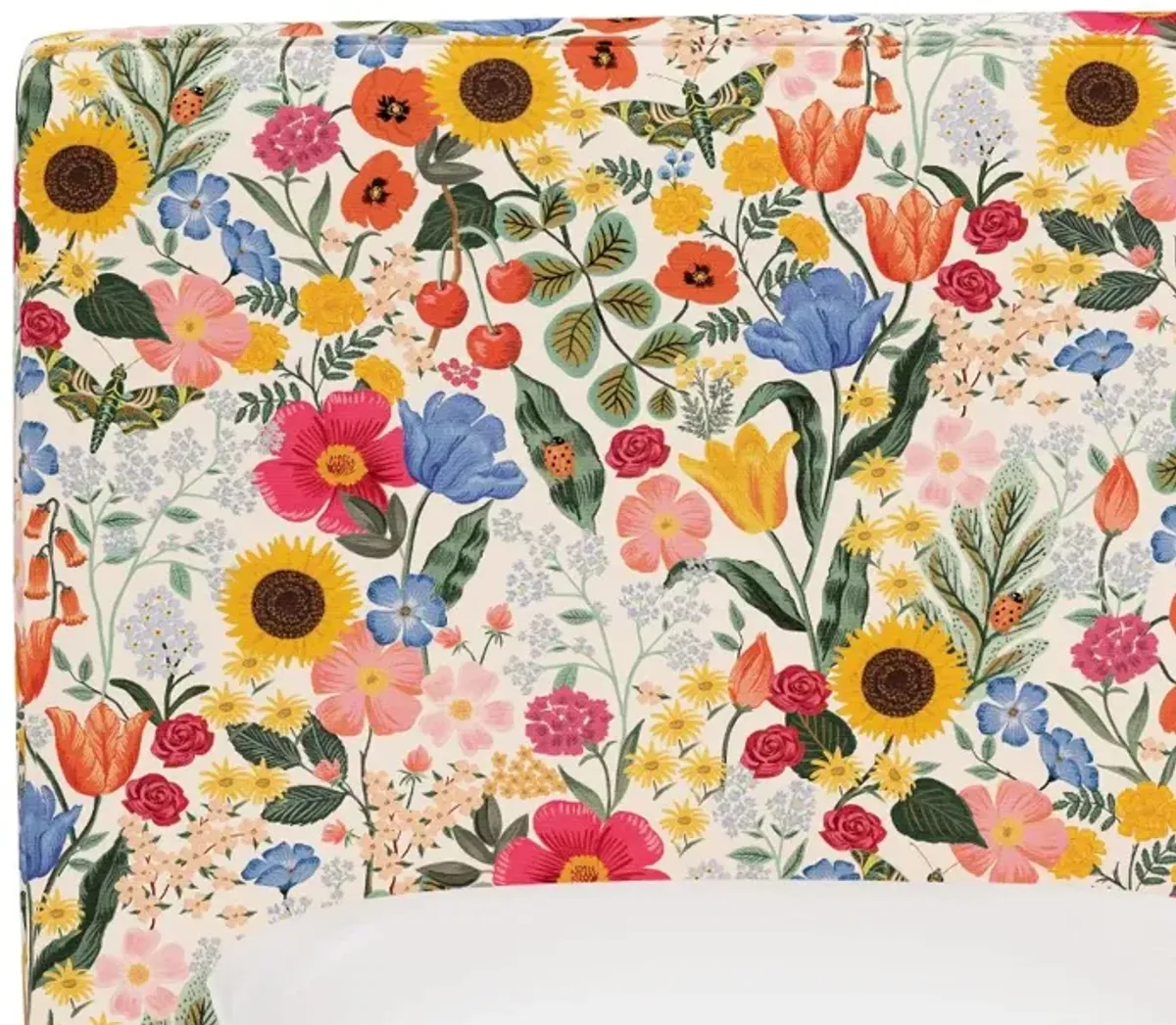 Rifle Paper Co Fairbanks Blossom Blush Twin Headboard