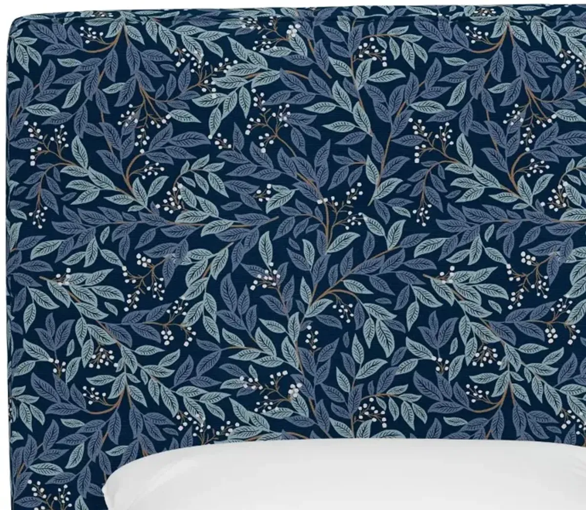Rifle Paper Co Fairbanks Willowberry Navy Full Headboard