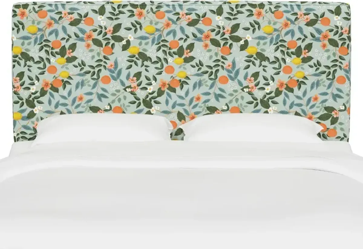 Rifle Paper Co Fairbanks Citrus Grove Mint Queen Headboard
