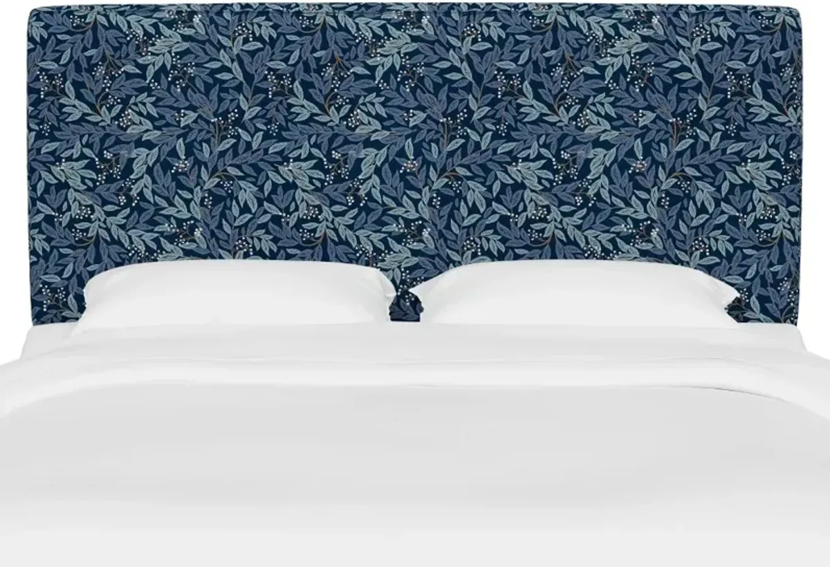 Rifle Paper Co Fairbanks Willowberry Navy Queen Headboard