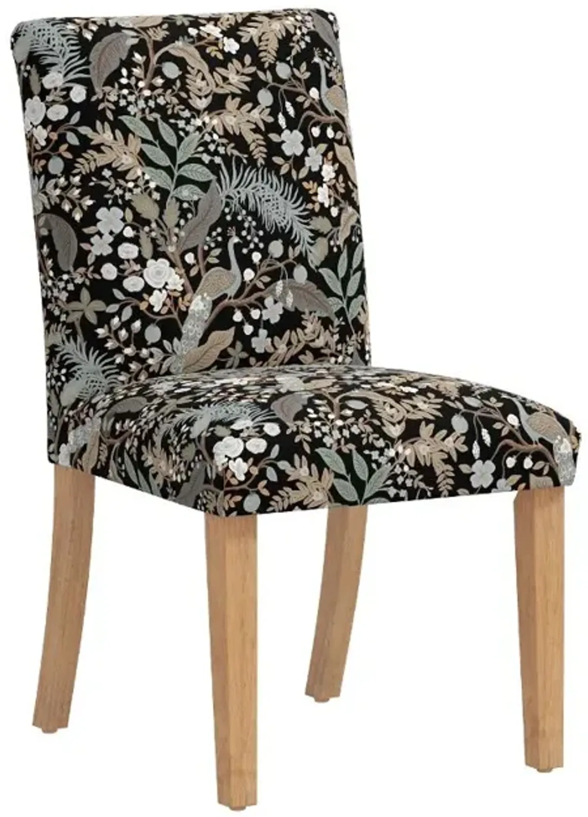 Rifle Paper Co Beth Peacock Black Dining Chair