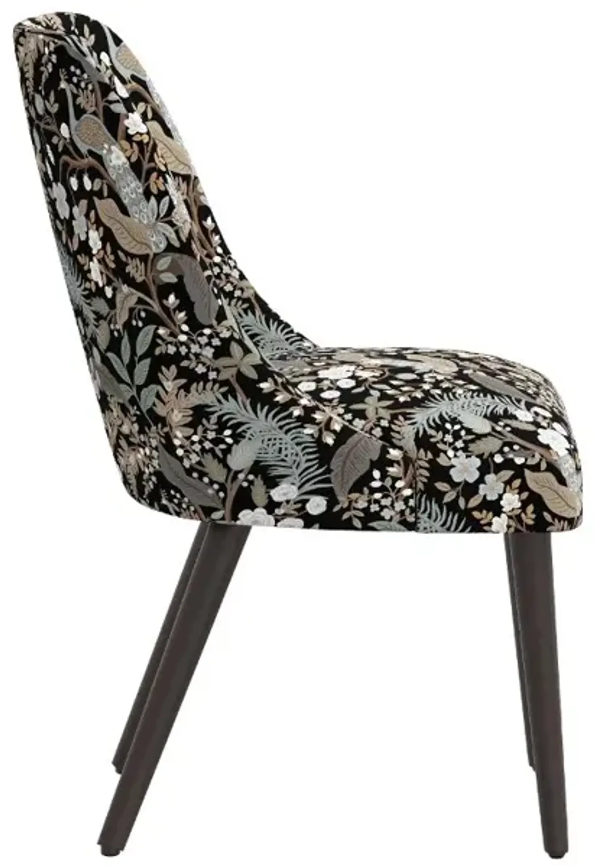Rifle Paper Co Tara Peacock Black Dining Chair