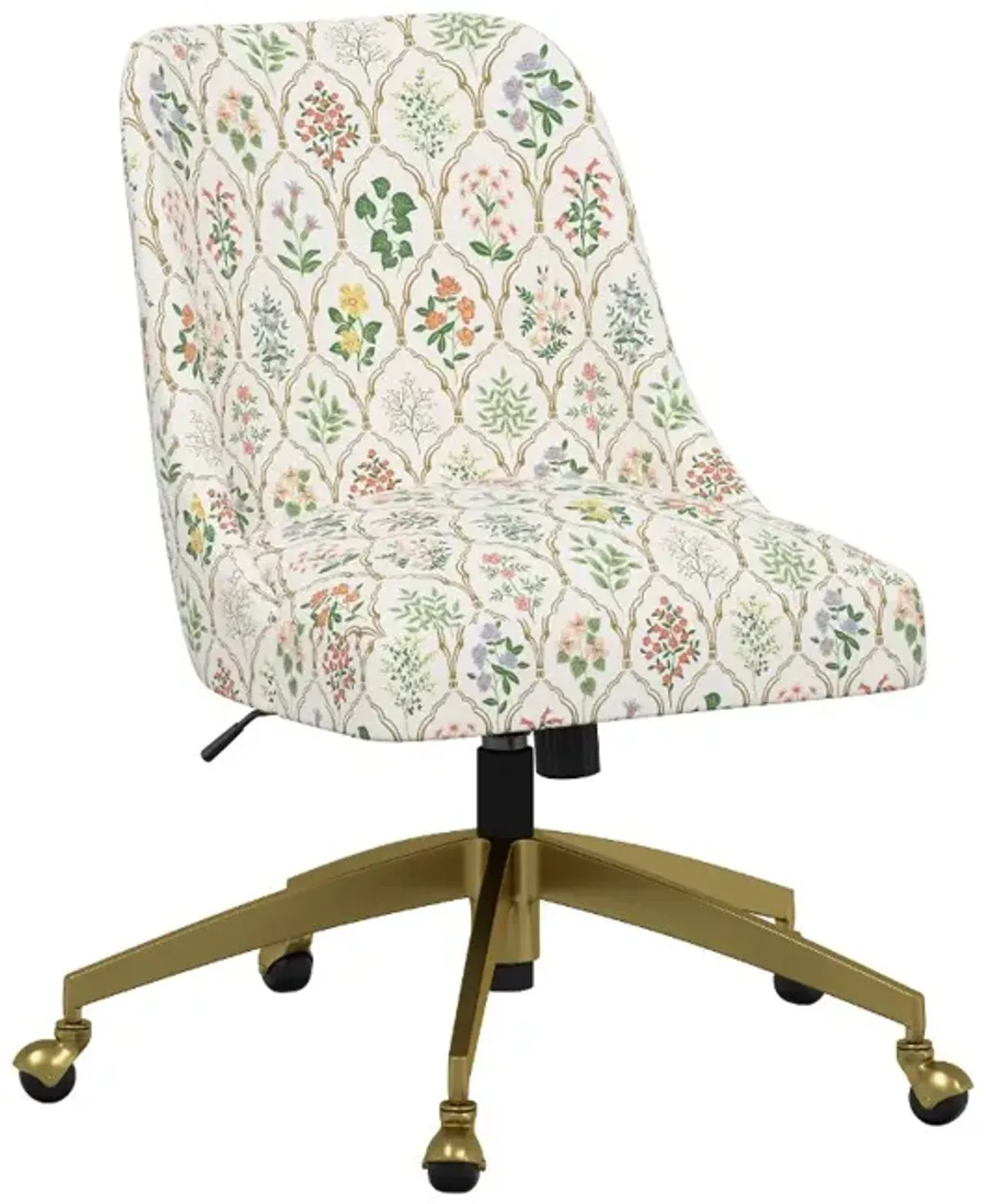 Rifle Paper Co Brynn Hawthorn Multi Office Chair with Gold Base