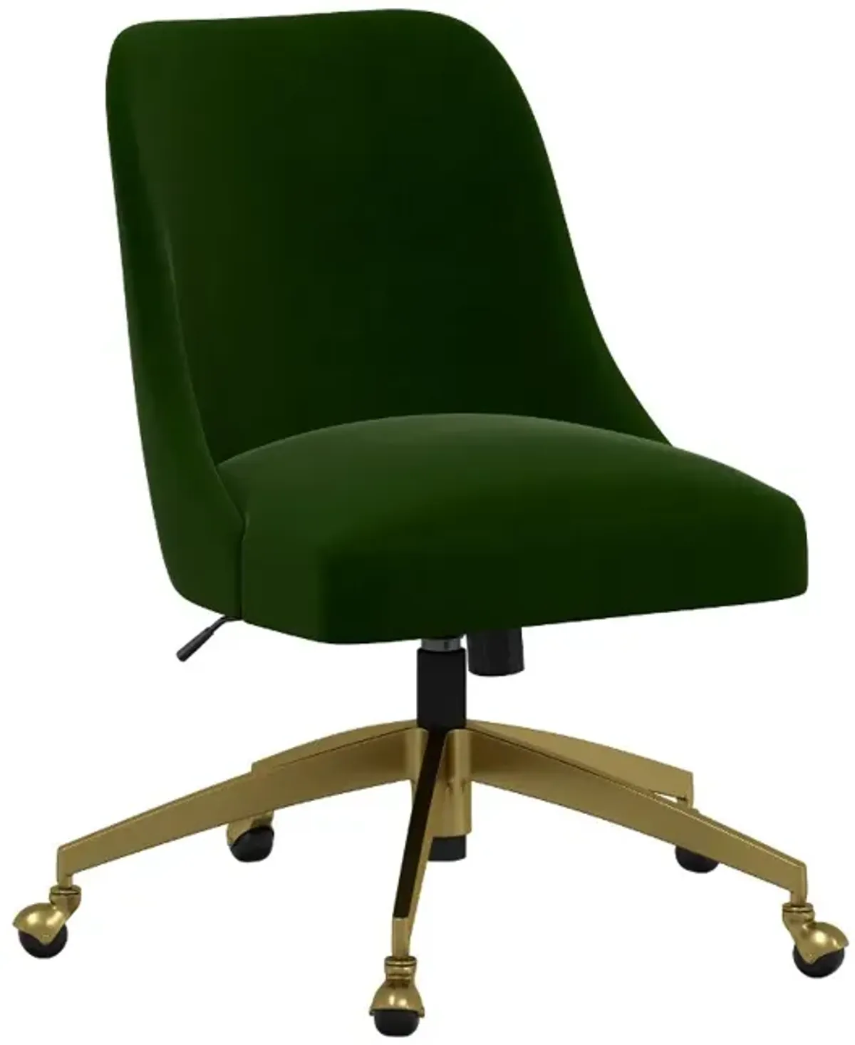 Rifle Paper Co Brynn Titan Emerald Office Chair with Gold Base