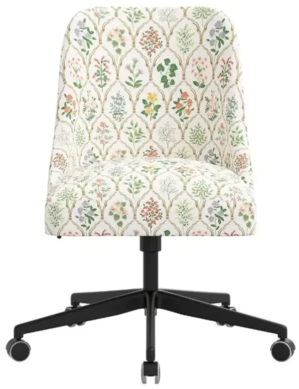 Rifle Paper Co Brynn Hawthorn Multi Office Chair with Black Base