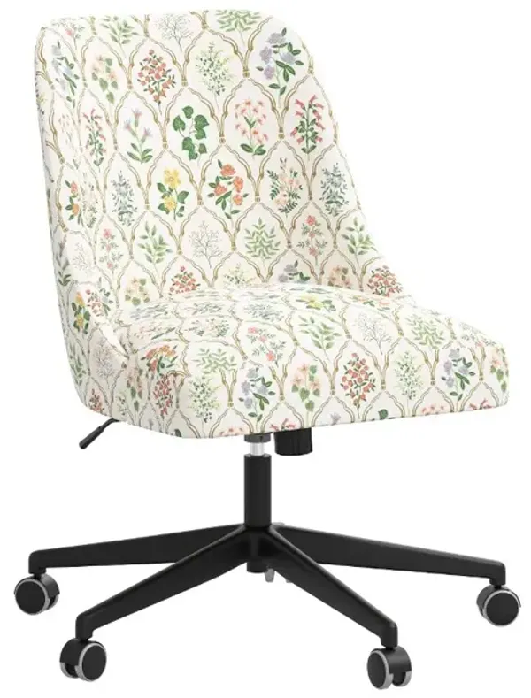 Rifle Paper Co Brynn Hawthorn Multi Office Chair with Black Base
