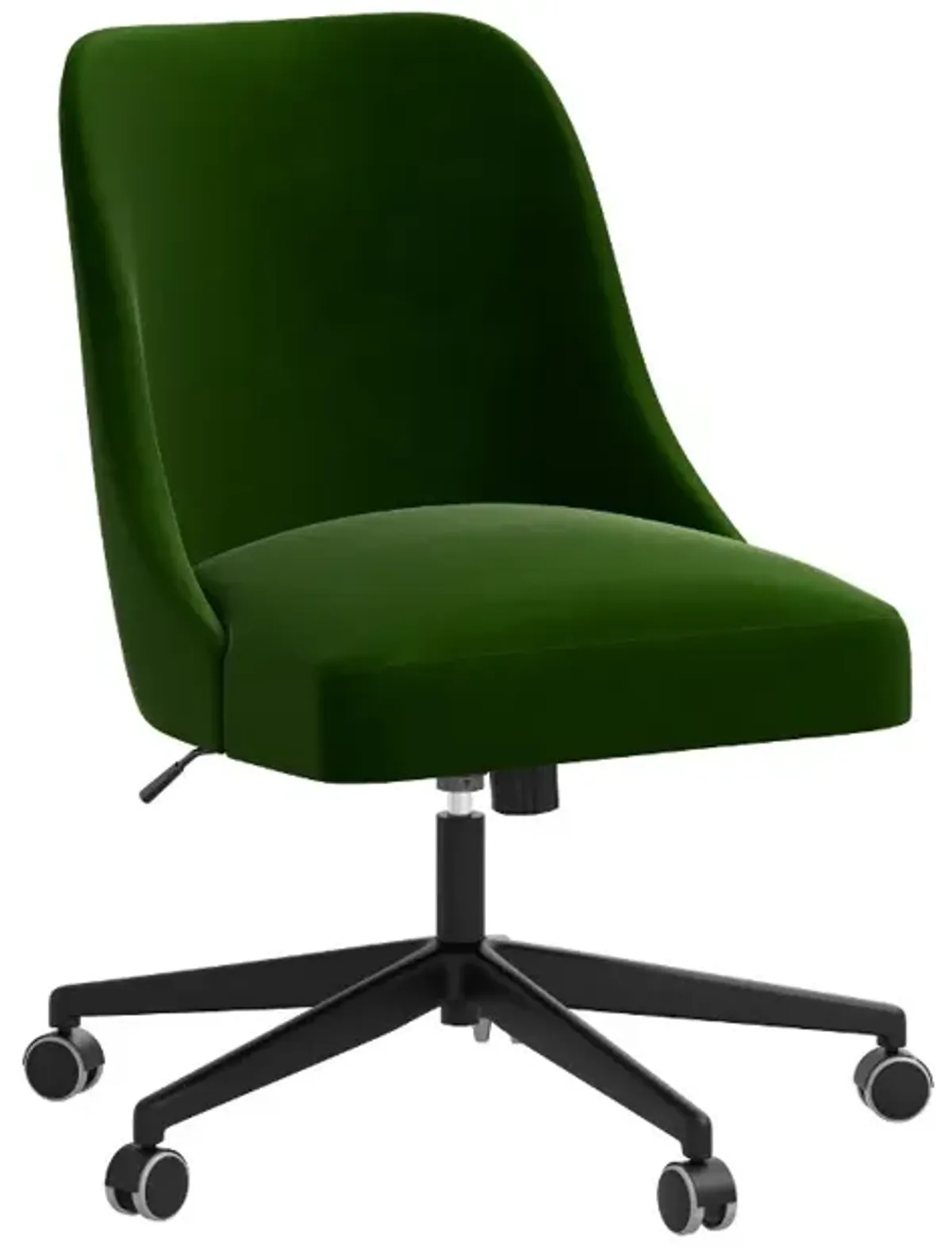 Rifle Paper Co Brynn Titan Emerald Office Chair with Black Base