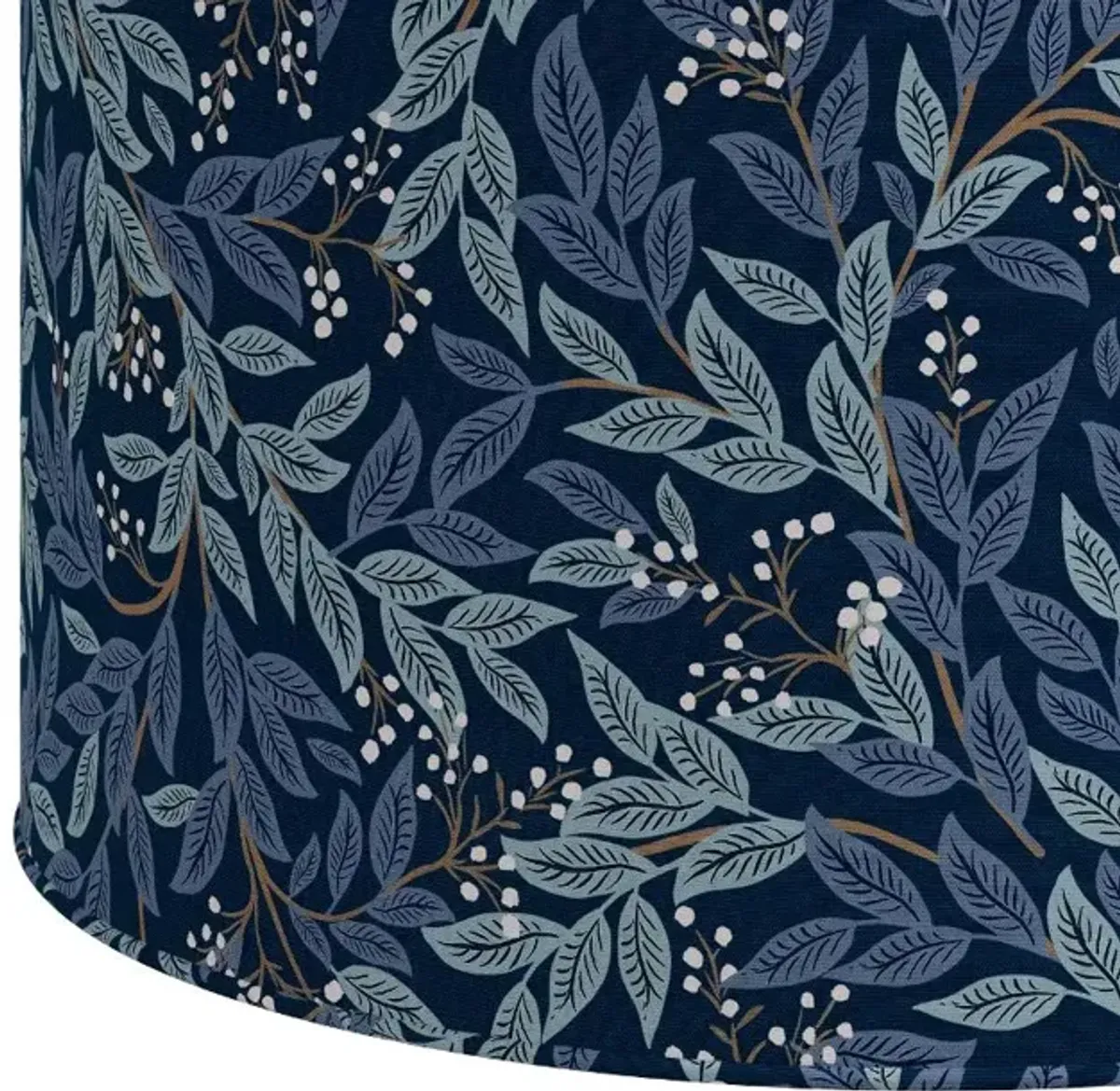 Rifle Paper Co Billie Willowberry Navy Round Ottoman