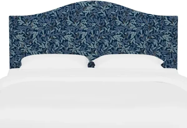 Rifle Paper Co Kenmore Willowberry Navy Twin Headboard
