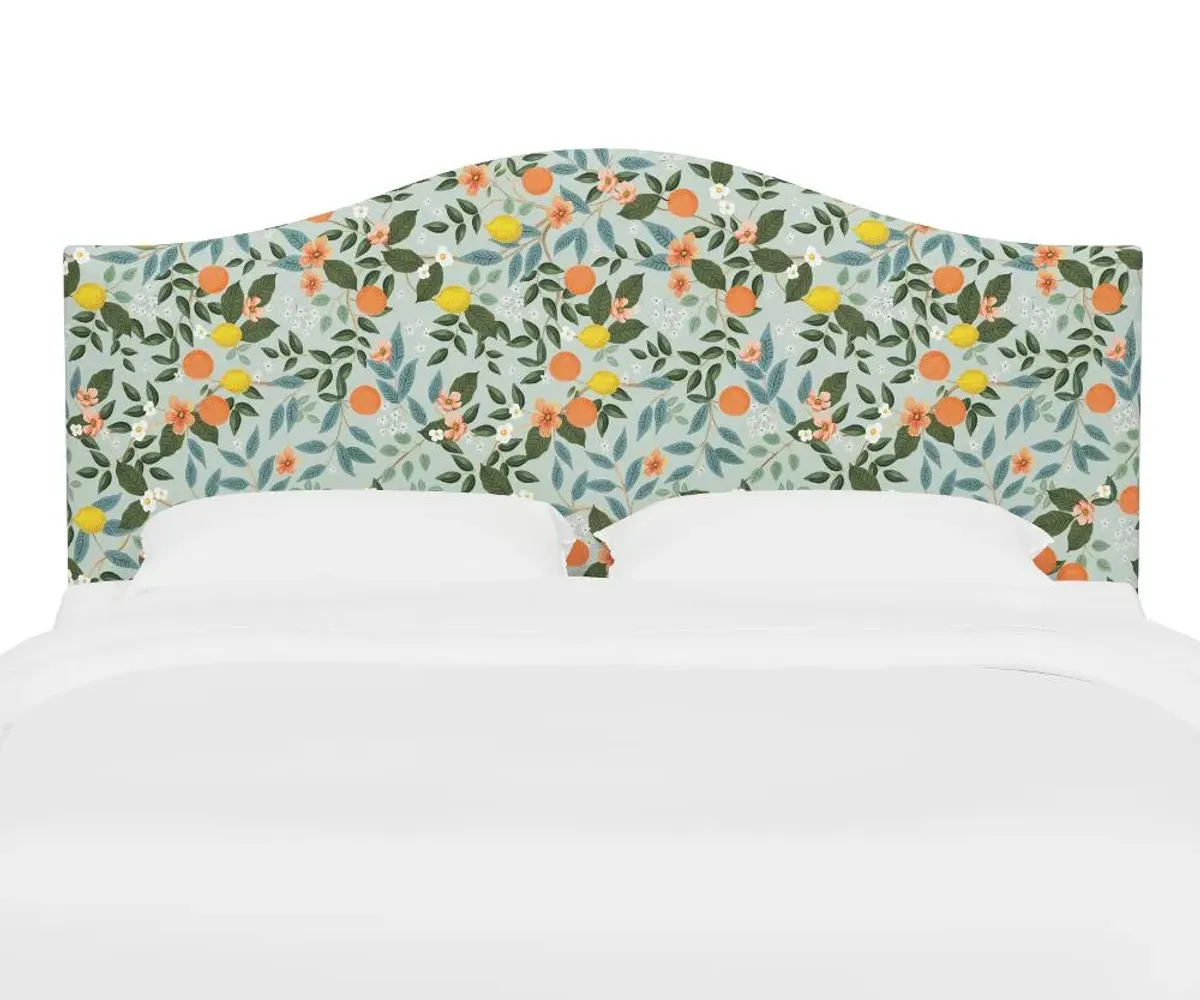 Rifle Paper Co Kenmore Citrus Grove Mint Full Headboard