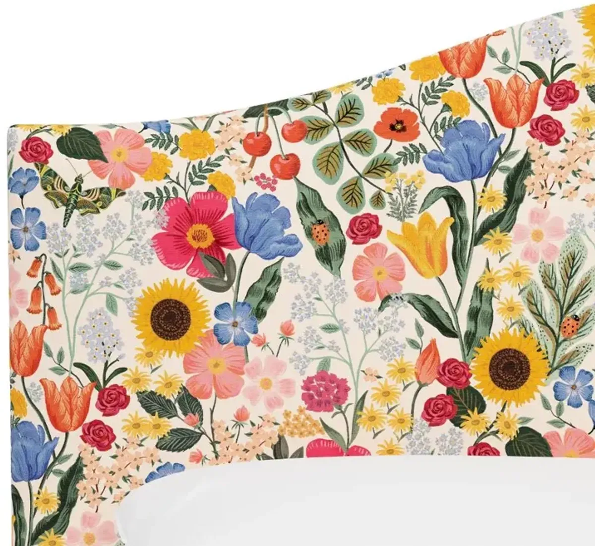 Rifle Paper Co Kenmore Blossom Blush Queen Headboard