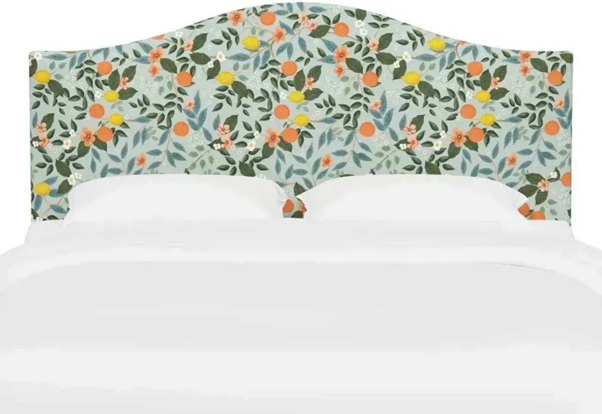 Rifle Paper Co Kenmore Citrus Grove Mint Queen Headboard