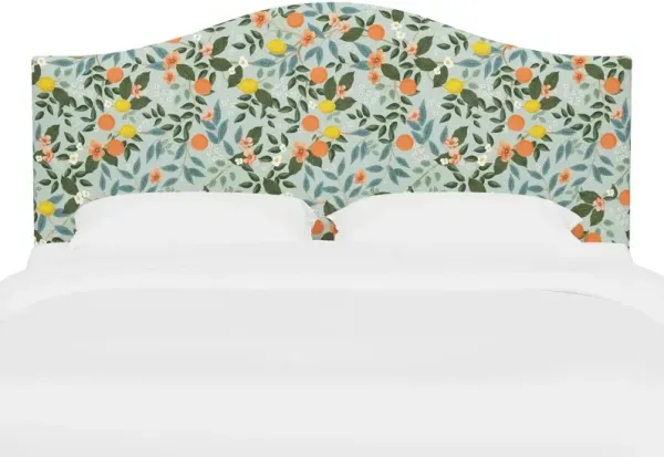Rifle Paper Co Kenmore Citrus Grove Mint Queen Headboard
