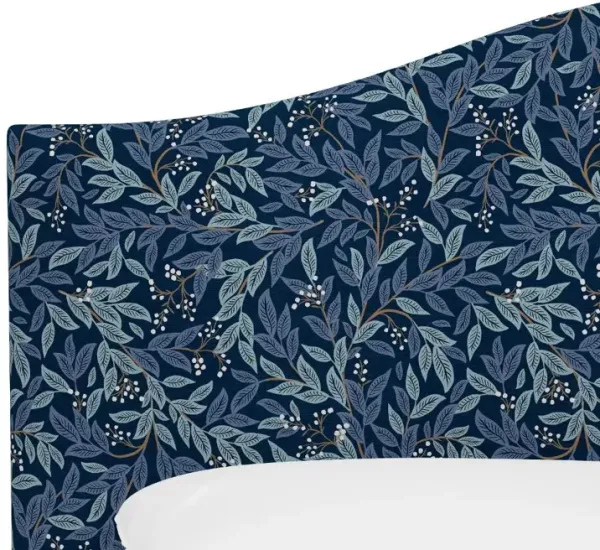 Rifle Paper Co Kenmore Willowberry Navy Cal-King Headboard