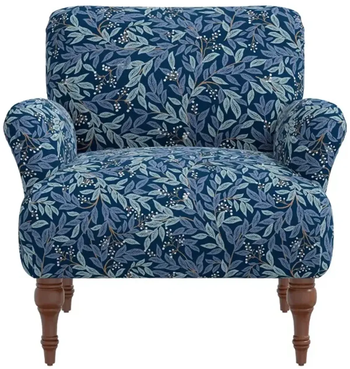 Rifle Paper Co Elodie Willowberry Navy Accent Chair