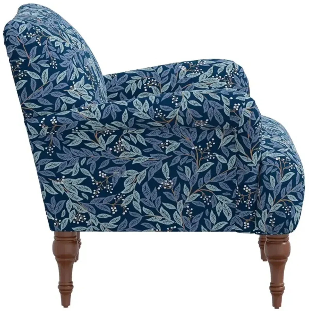Rifle Paper Co Elodie Willowberry Navy Accent Chair