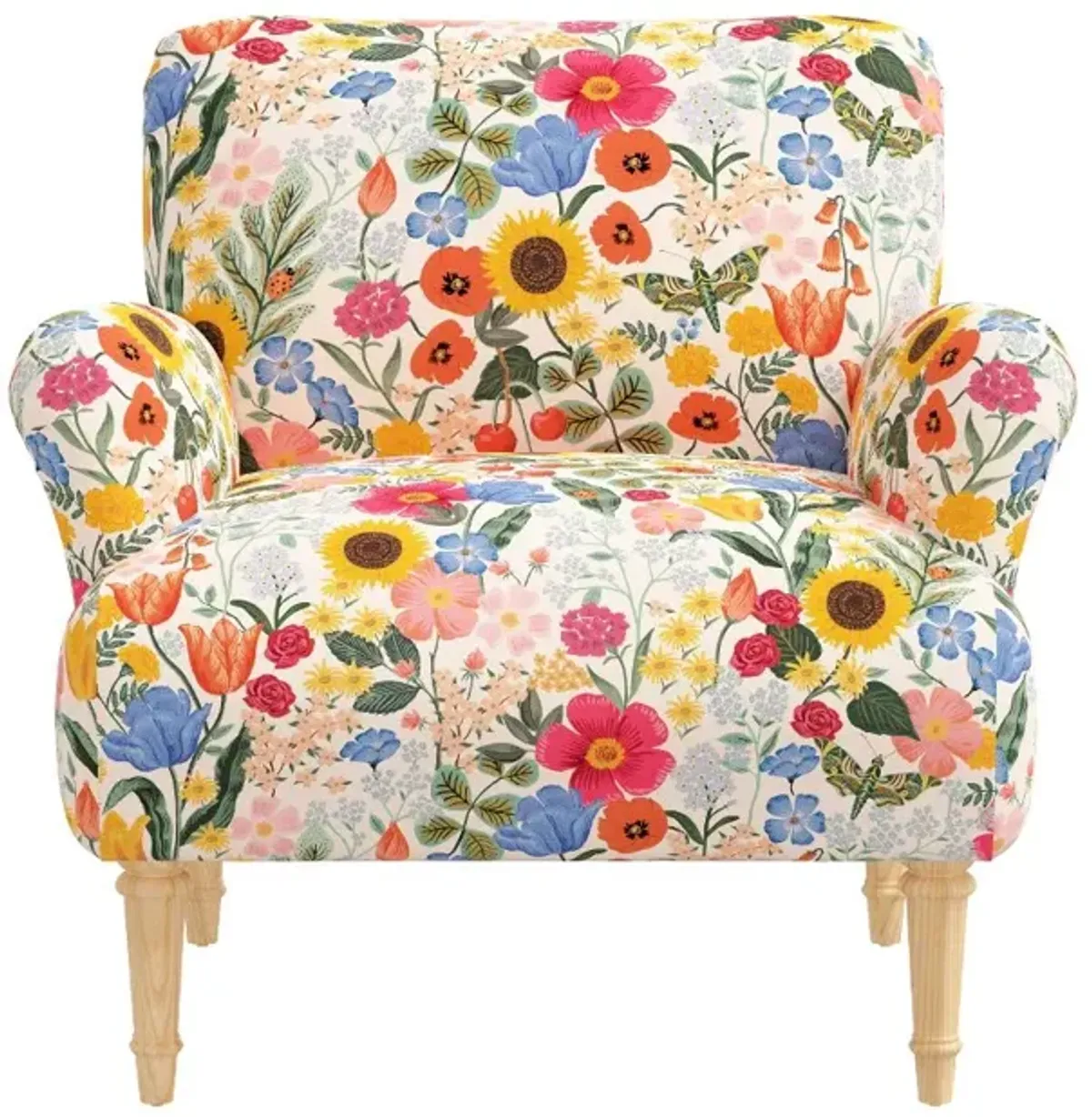 Rifle Paper Co Bristol Blossom Blush Accent Chair