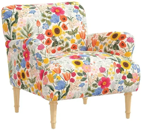 Rifle Paper Co Bristol Blossom Blush Accent Chair