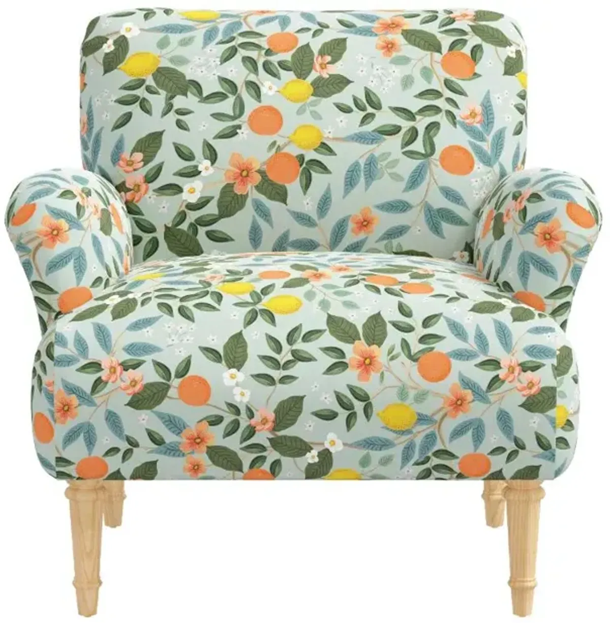 Rifle Paper Co Bristol Citrus Grove Mint Accent Chair