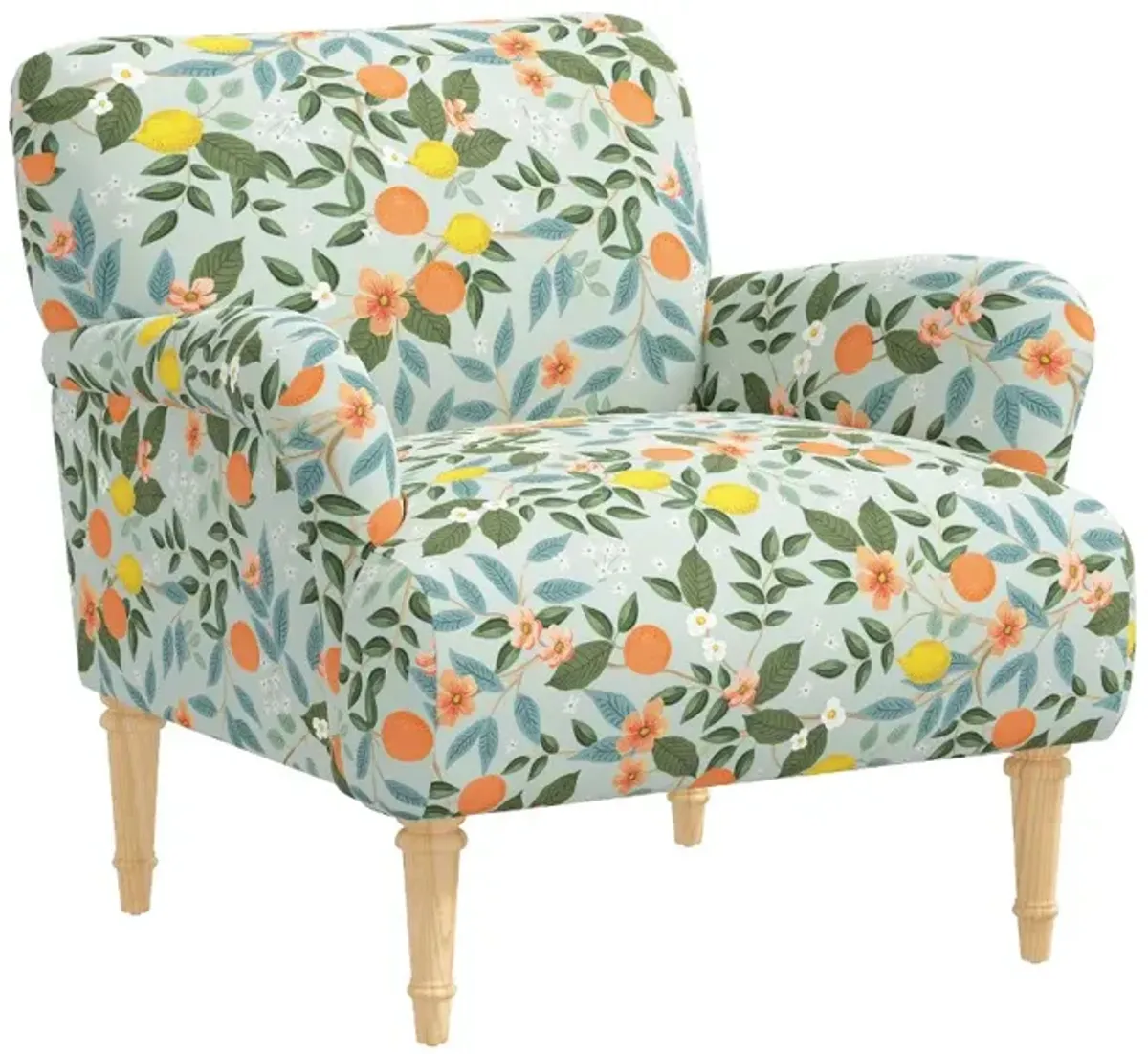 Rifle Paper Co Bristol Citrus Grove Mint Accent Chair