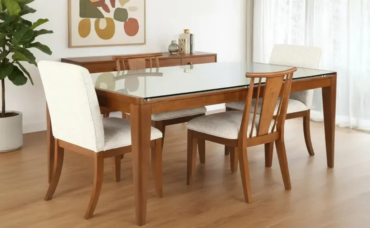 Beckton Light Walnut 5 Piece Dining Set