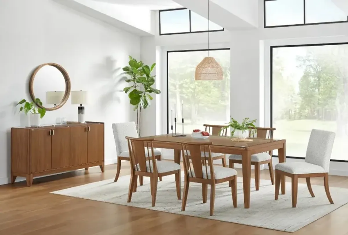 Beckton Light Walnut 7 Piece Dining Set
