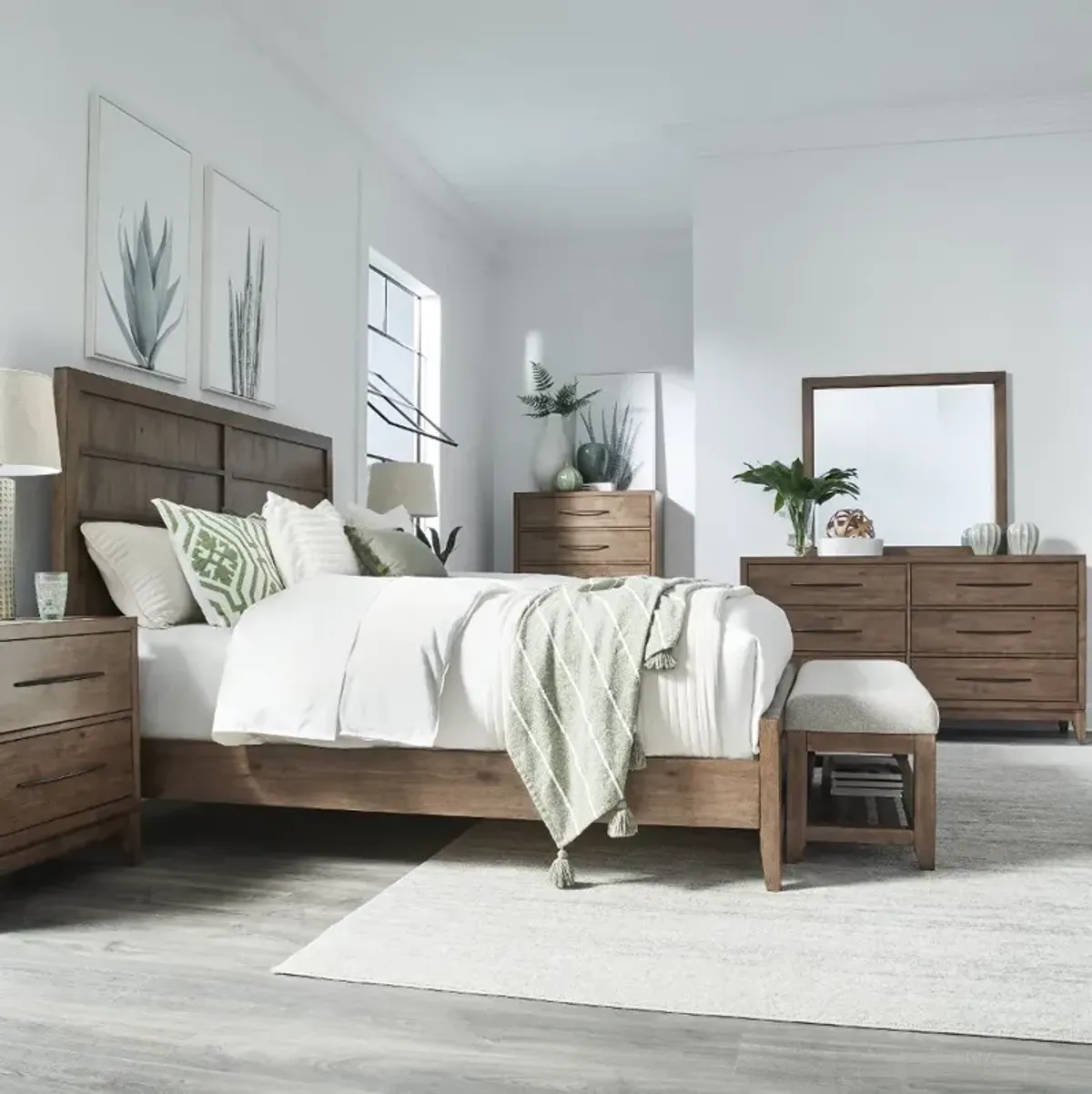 Shaker Lakes Brown Queen Bed
