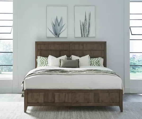 Shaker Lakes Brown King Bed