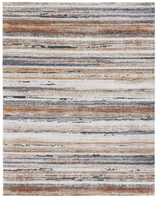 Gilmore 5 x 8 Ivory Striped Area Rug