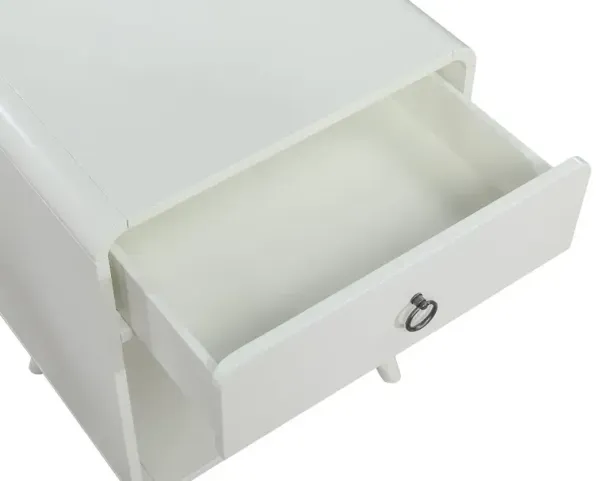 Gerry Antique White End Table