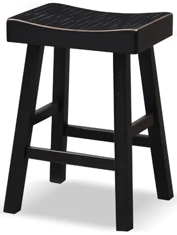 Longley Black Counter Height Stools, Set of 2