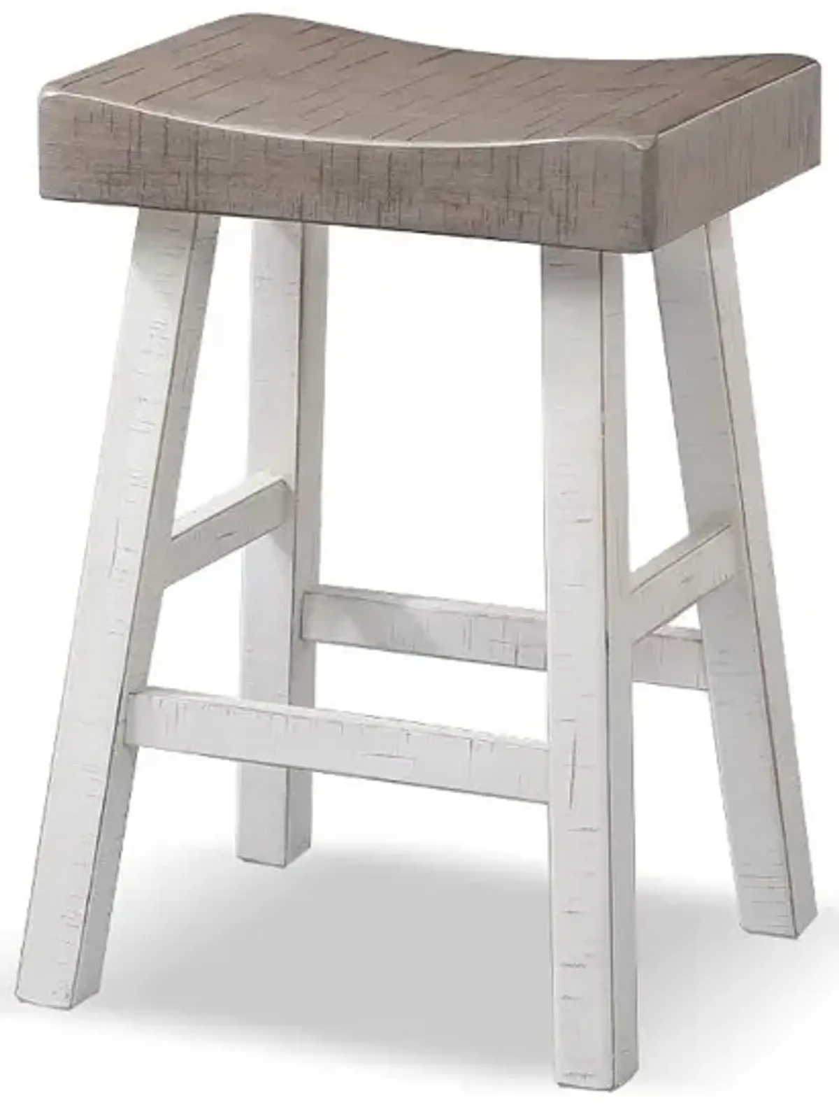 Longley White Counter Height Stools, Set of 2