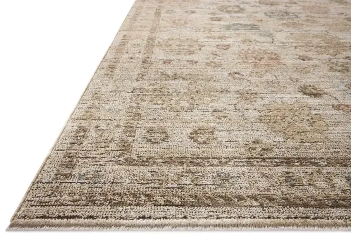 Priscilla 5 x 8 Ivory and Multicolor Area Rug