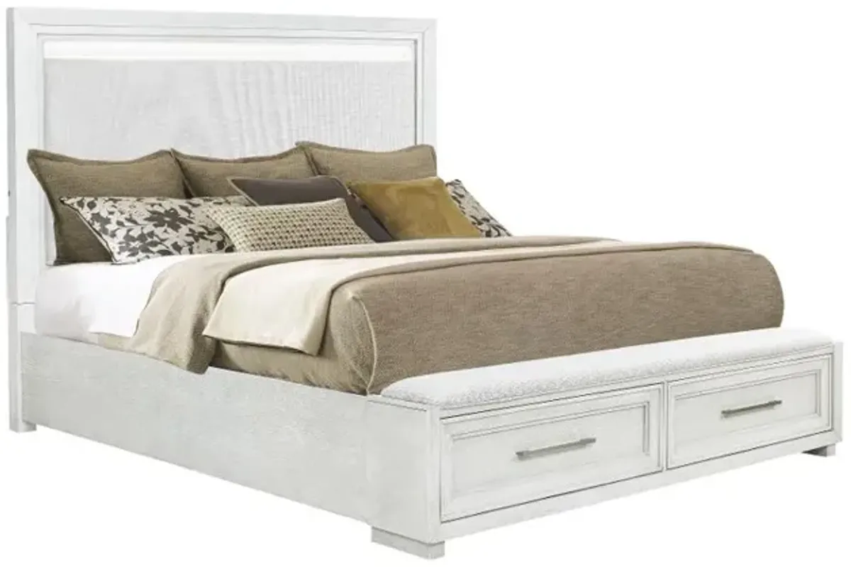 Metro White King Storage Bed
