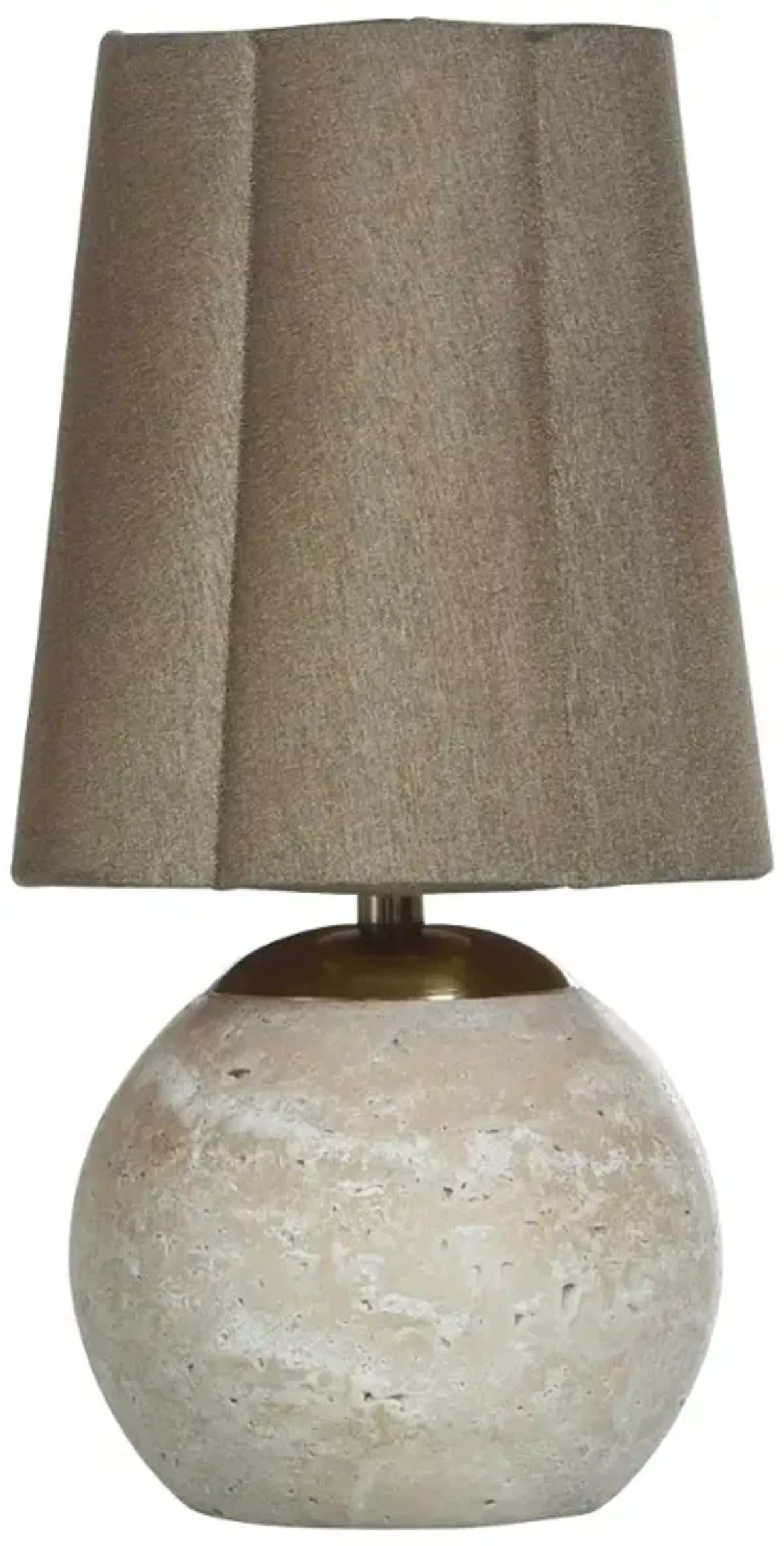 Tamara Day Stone and Brass Brown Table Lamp