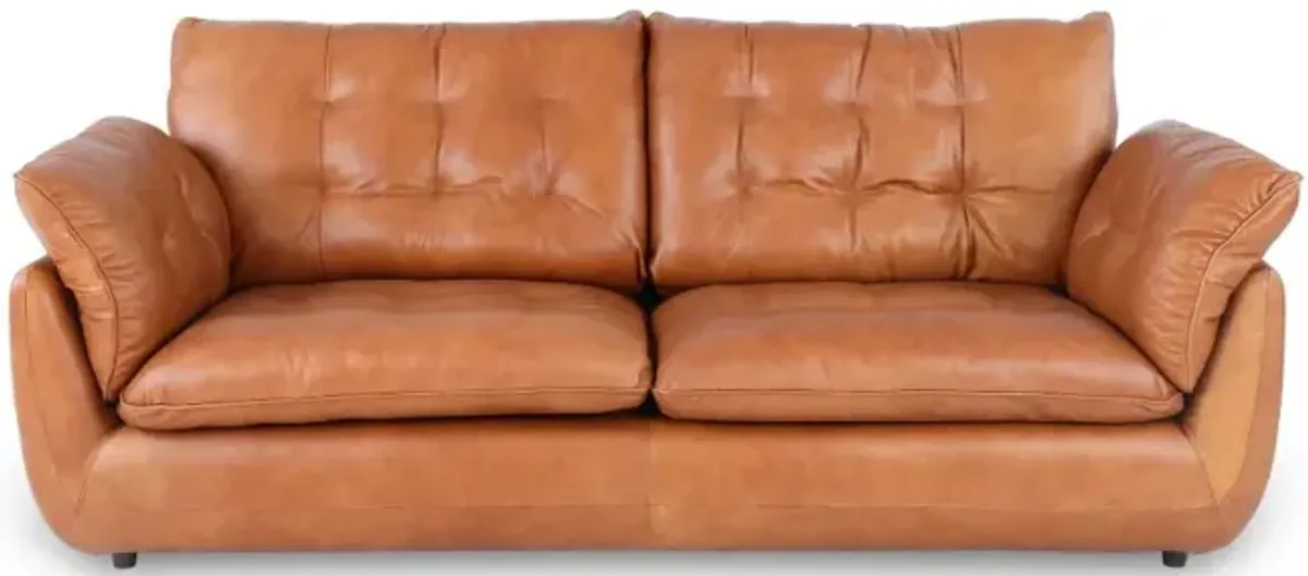 Sterling Brown Leather Sofa