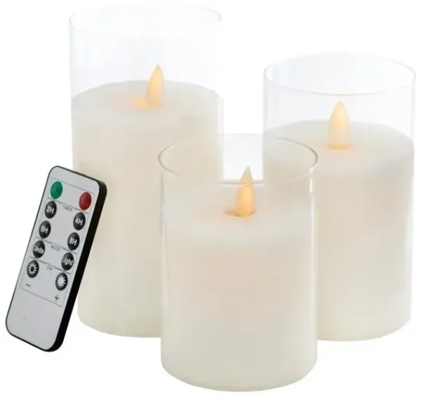 Real Flame White LED Candle