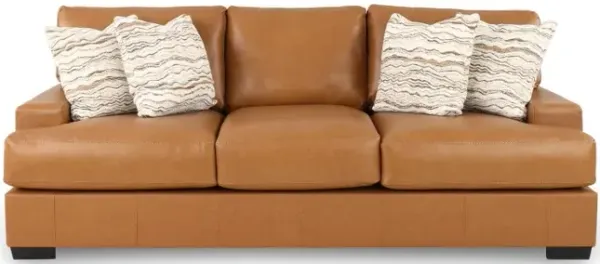 Dodge Brown Leather Sofa