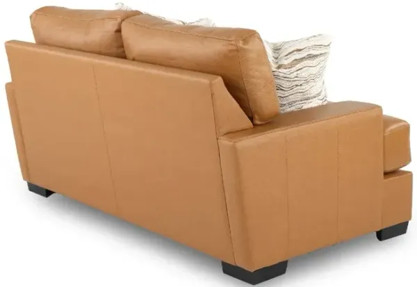 Dodge Brown Leather Loveseat